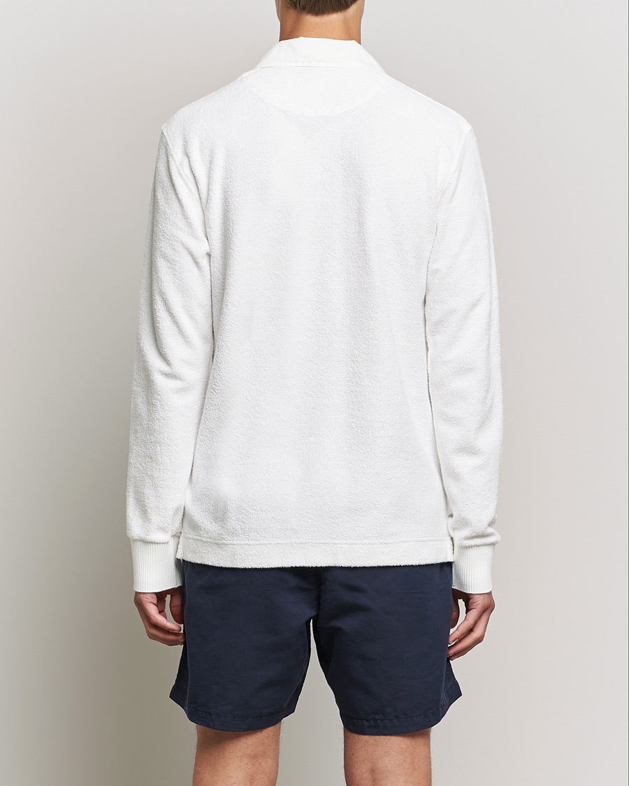 Herr | Tröjor | Orlebar Brown | Tasman Garment Dyed Cotton Toweling Polo Cloud