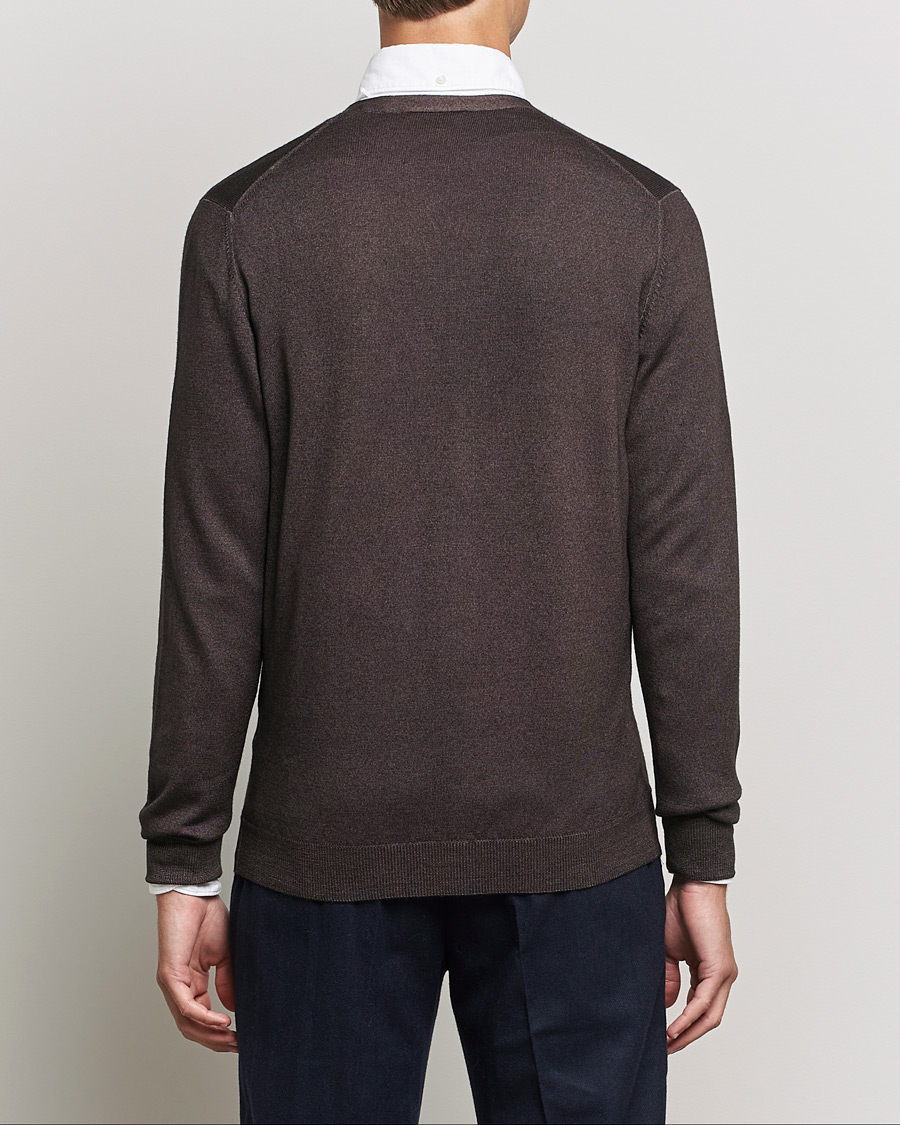 Herr | Tröjor | Gran Sasso | Vintage Merino Fashion Fit Cardigan Brown