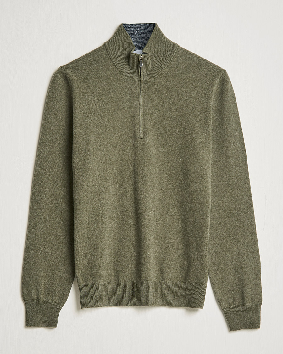 Herr |  | Gran Sasso | Wool/Cashmere Half Zip Green