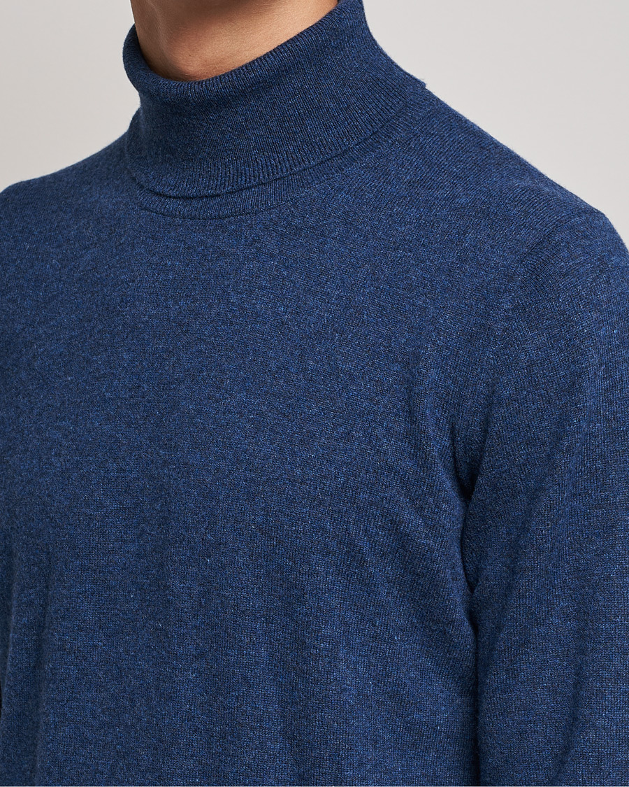 Herr | Tröjor | Gran Sasso | Wool/Cashmere Rollneck Navy Melange