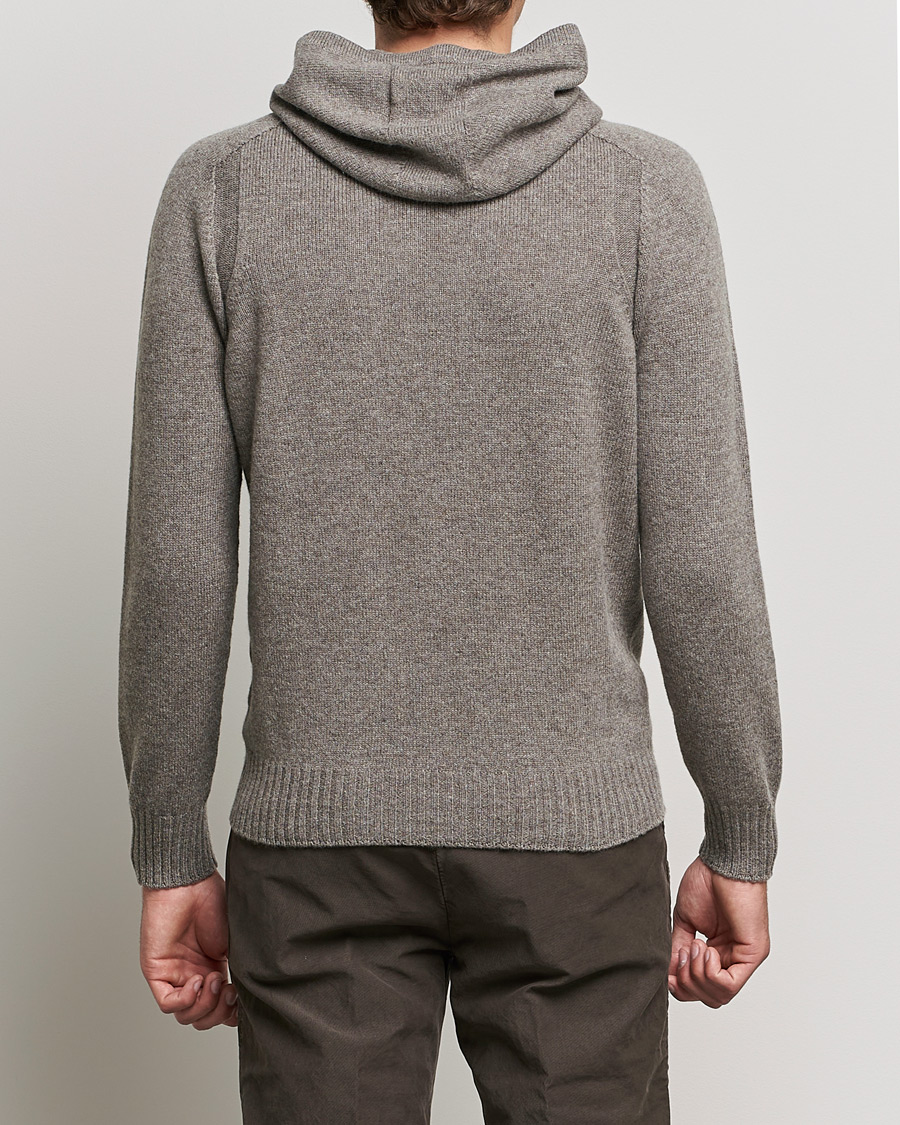 Herr | Tröjor | Gran Sasso | Wool Hoodie Taupe Melange