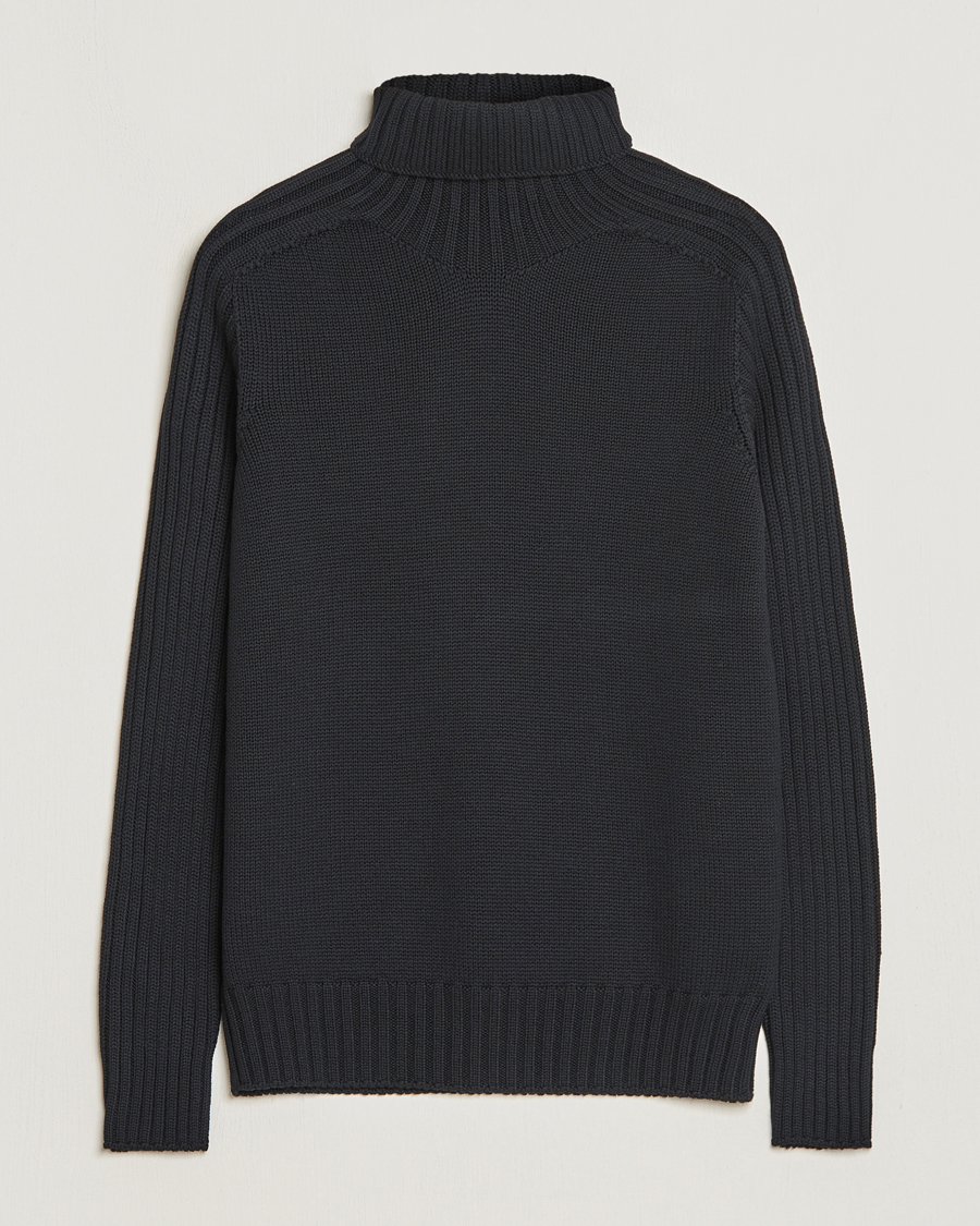 Herr | Tröjor | Gran Sasso | Rainwool Rollneck Black