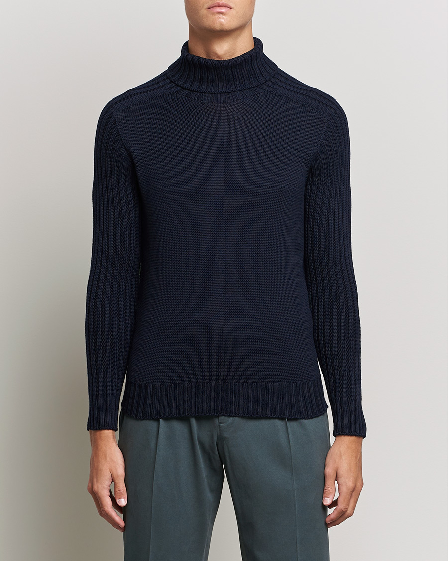 Herr |  | Gran Sasso | Rainwool Rollneck Navy