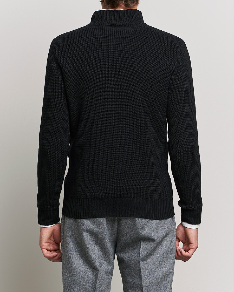 Herr | Tröjor | Gran Sasso | Rainwool Half Zip Black