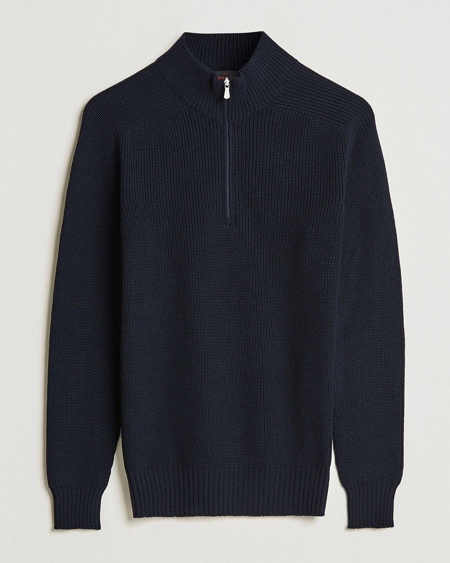 Herr | Tröjor | Gran Sasso | Rainwool Half Zip Navy
