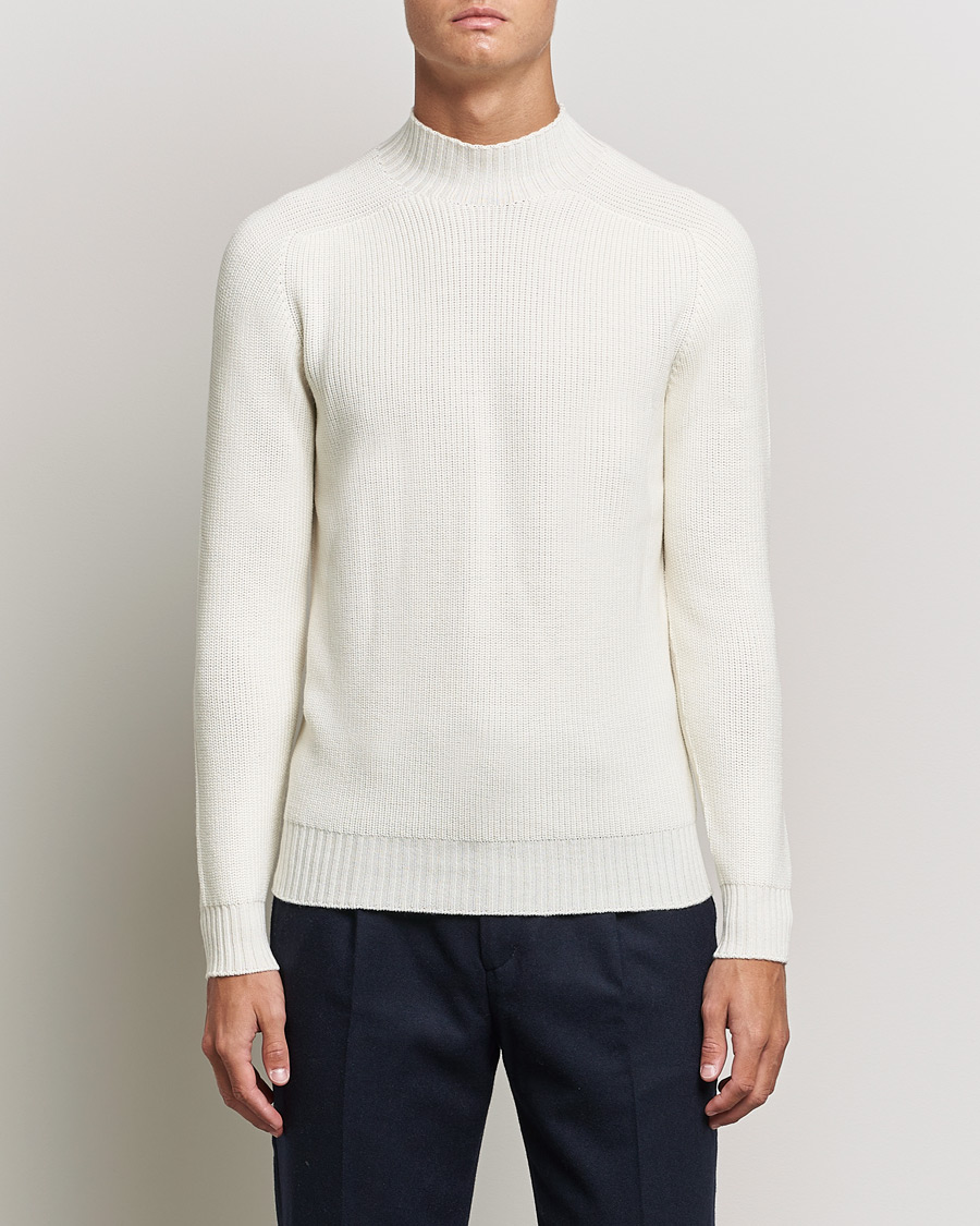 Herr | | Gran Sasso | Rainwool Mock Neck White