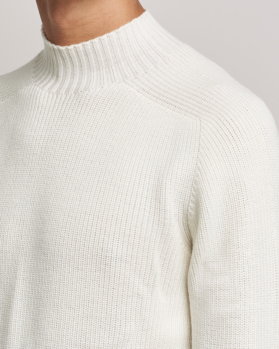 Herr | Tröjor | Gran Sasso | Rainwool Mock Neck White