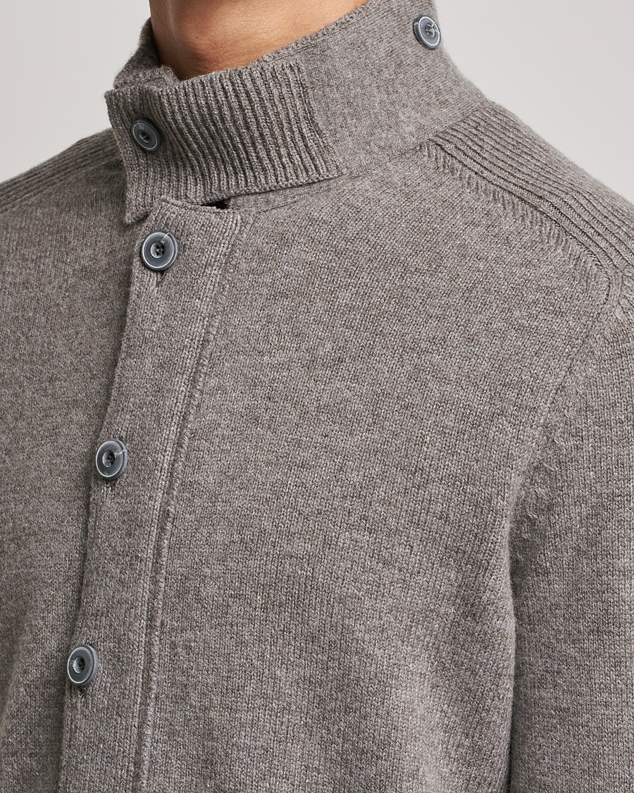 Herr | Tröjor | Gran Sasso | Heavy Wool Cardigan Light Brown