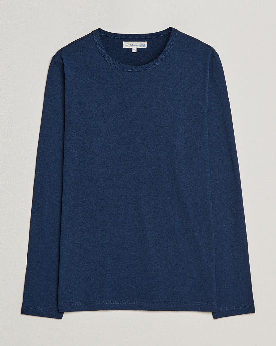 Herr | T-Shirts | Merz b. Schwanen | 1950s Classic Loopwheeled Longsleeve Tee Ink