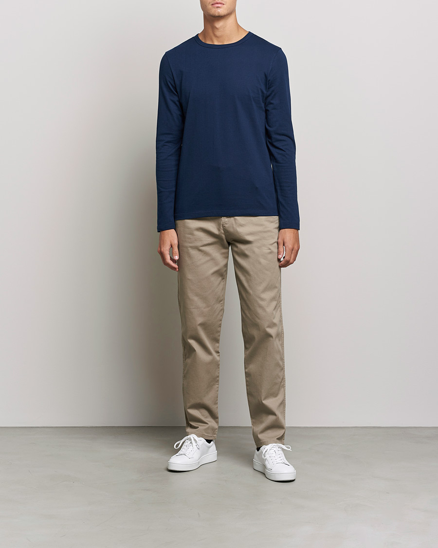 Herr | T-Shirts | Merz b. Schwanen | 1950s Classic Loopwheeled Longsleeve Tee Ink