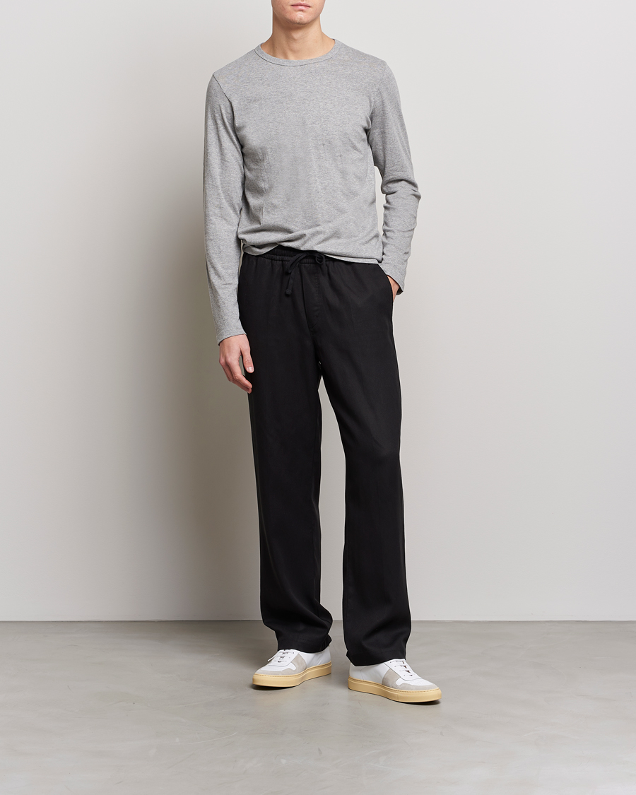 Herr | T-Shirts | Merz b. Schwanen | 1950s Classic Loopwheeled Longsleeve Tee Grey Marl