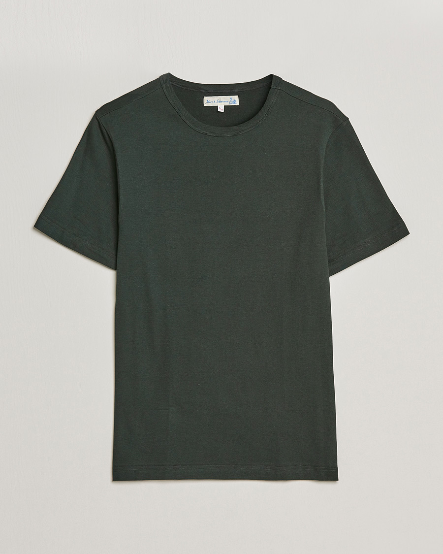 Herr | T-Shirts | Merz b. Schwanen | Relaxed Loopwheeled Sturdy Tee Forest