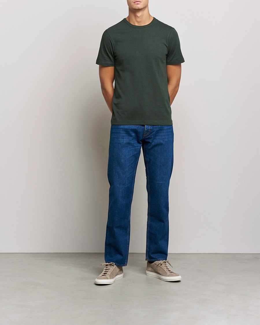Herr | T-Shirts | Merz b. Schwanen | Relaxed Loopwheeled Sturdy Tee Forest