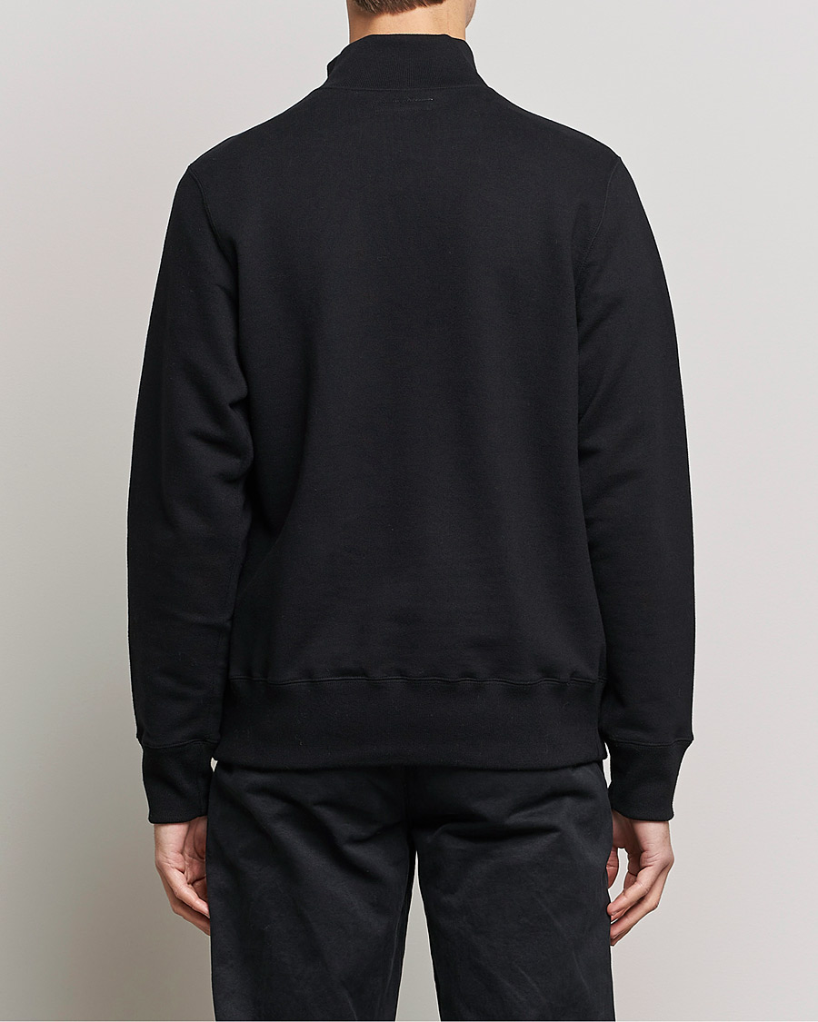 Herr | Tröjor | Merz b. Schwanen | Organic Cotton Half Zip Sweat Black
