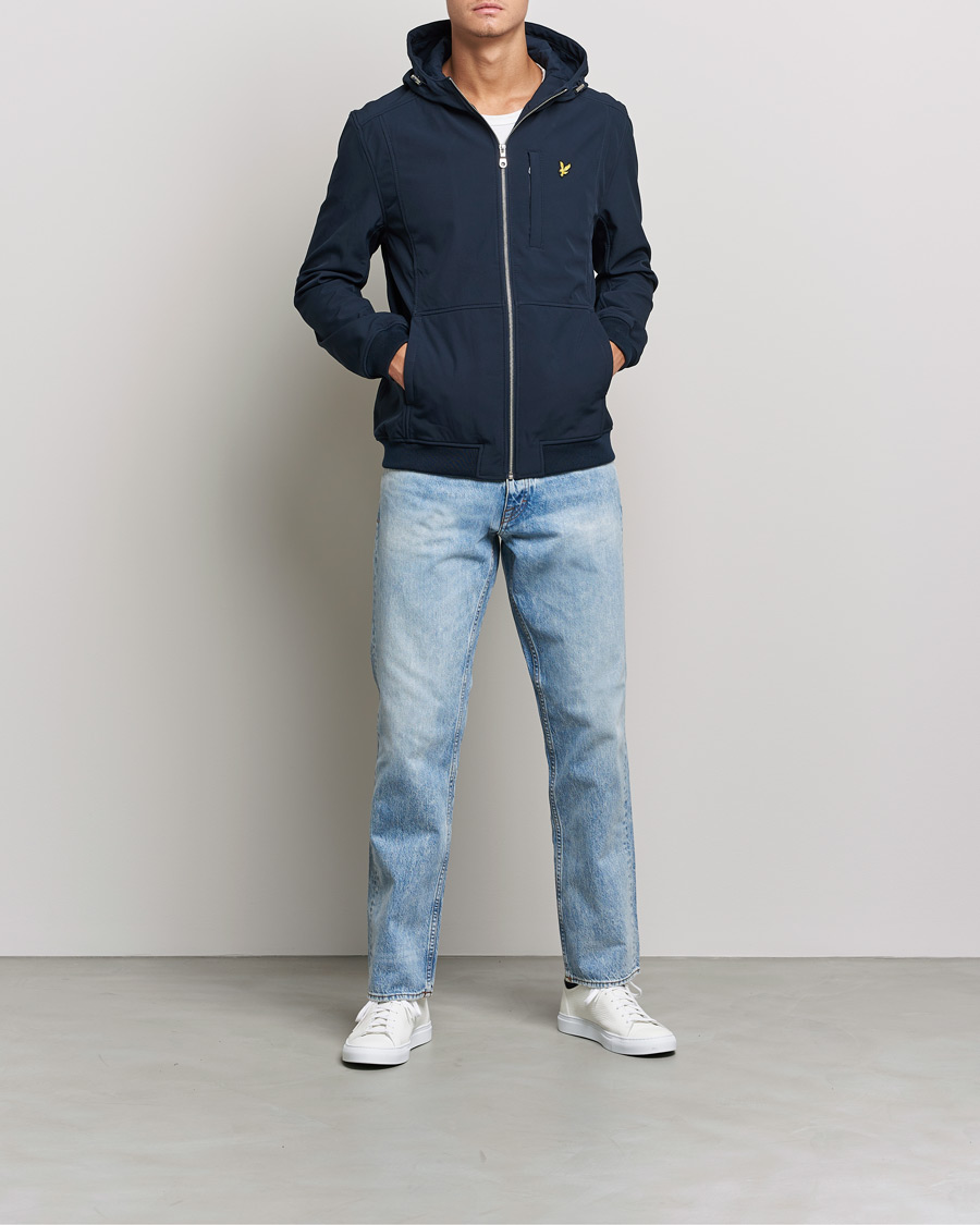Herr | Jackor | Lyle & Scott | Softshell Hooded Jacket Dark Navy