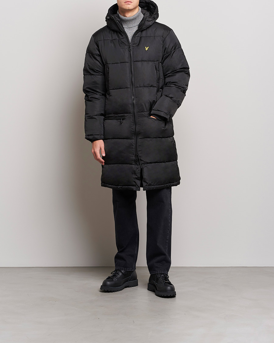Herr | Jackor | Lyle & Scott | Long Line Wadded Jacket Black