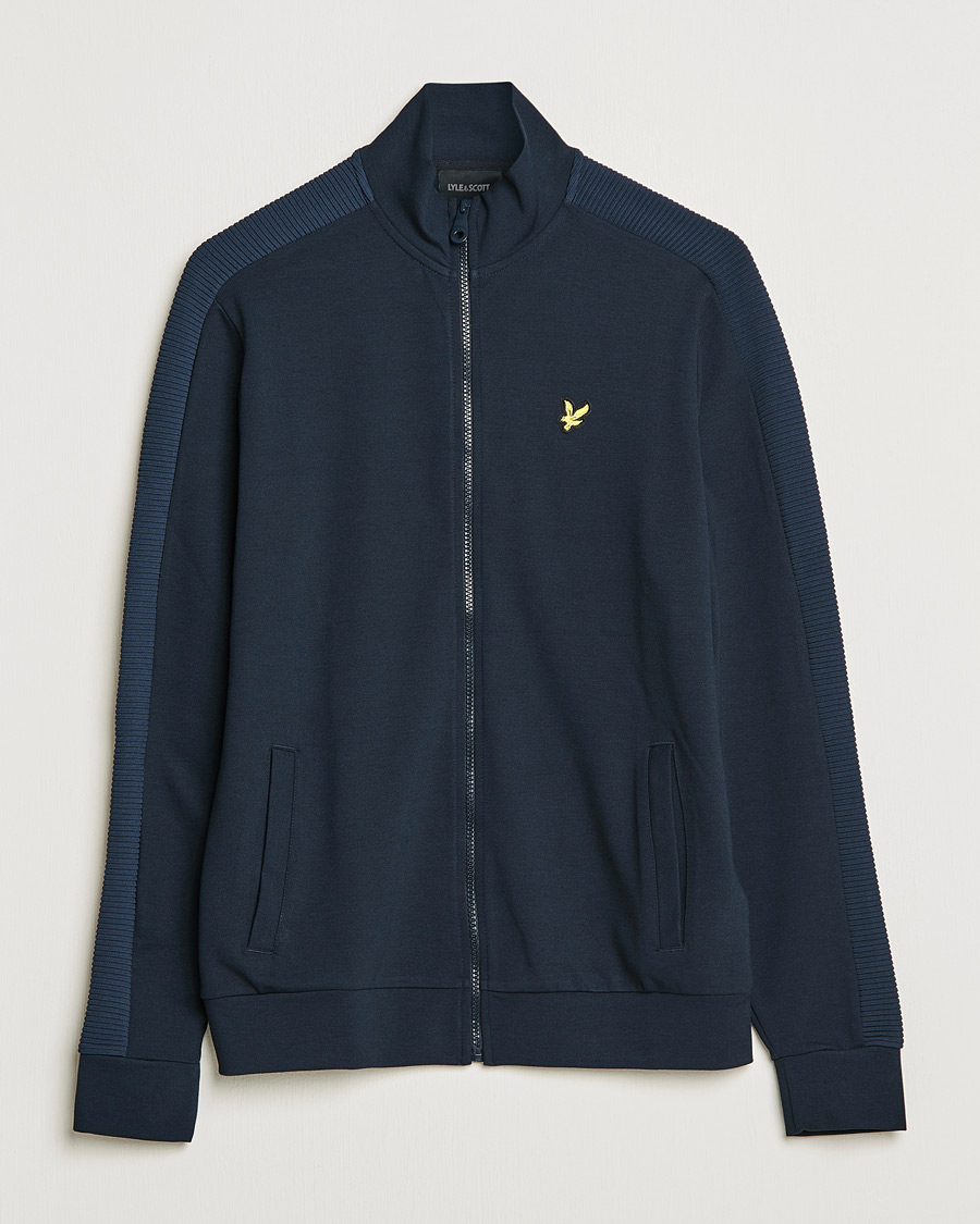 Herr | Tröjor | Lyle & Scott | Ottoman Track Zip Sweater Dark Navy