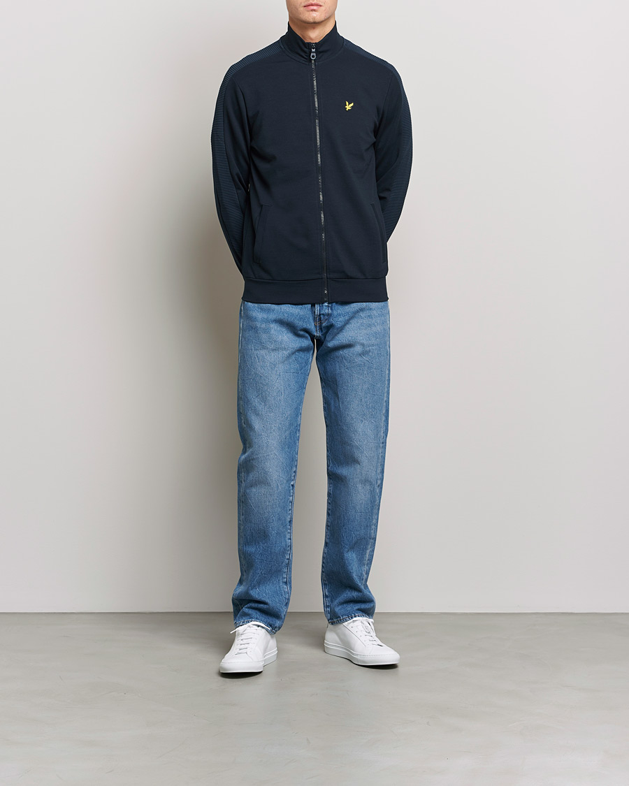 Herr | Tröjor | Lyle & Scott | Ottoman Track Zip Sweater Dark Navy