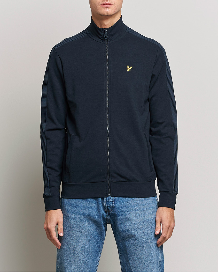 Herr | Tröjor | Lyle & Scott | Ottoman Track Zip Sweater Dark Navy