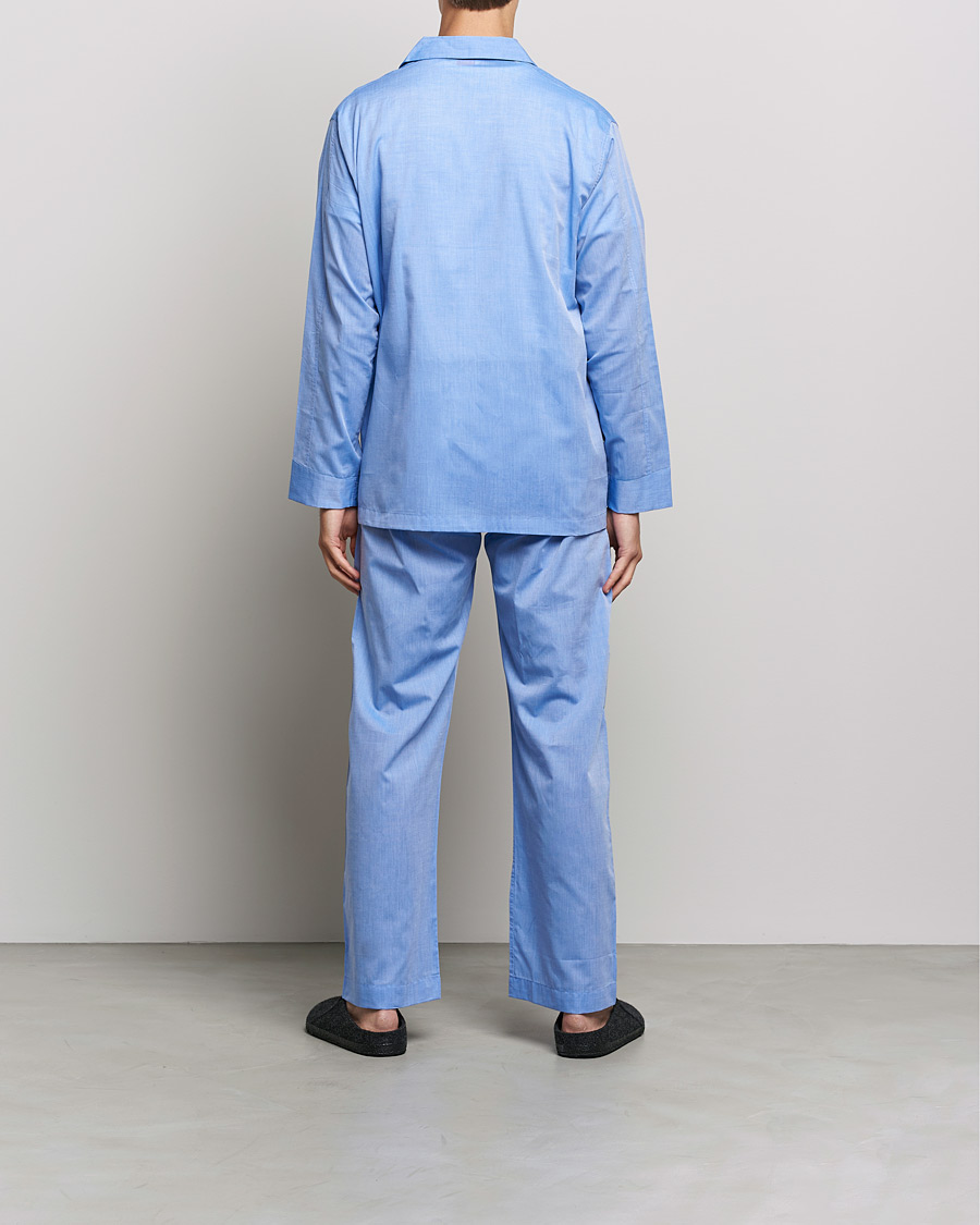 Herr | Derek Rose Cotton Pyjama Set Blue | Derek Rose | Cotton Pyjama Set Blue