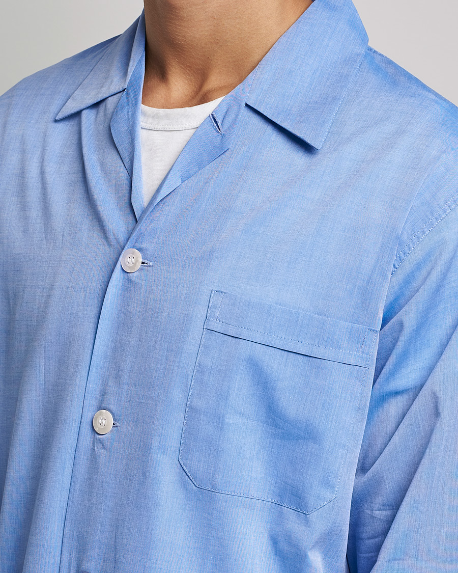 Herr | Derek Rose Cotton Pyjama Set Blue | Derek Rose | Cotton Pyjama Set Blue