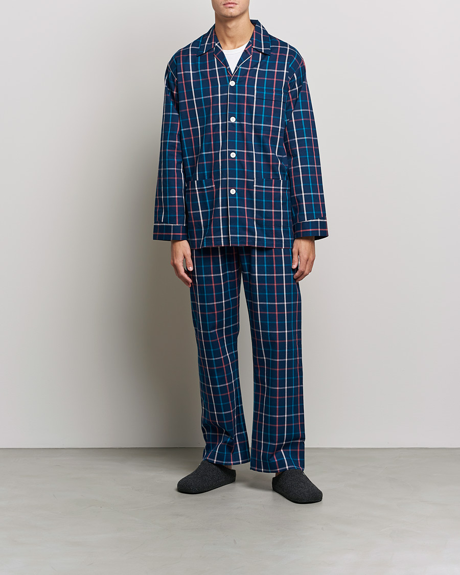 Herr | Derek Rose | Derek Rose | Checked Cotton Pyjama Set Multi