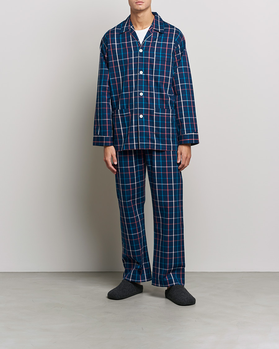 Herr | Pyjamas & Morgonrockar | Derek Rose | Checked Cotton Pyjama Set Multi