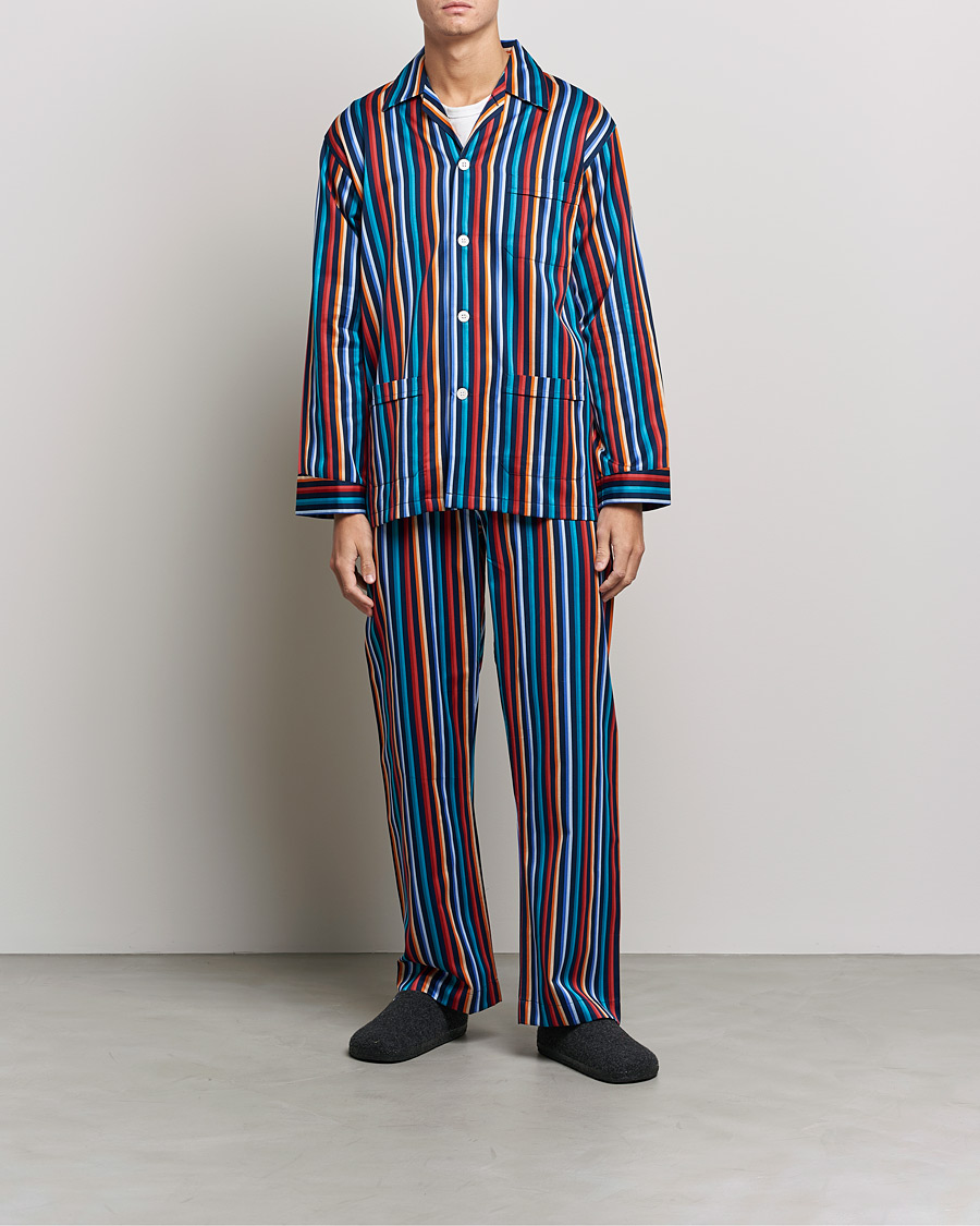 Herr | Pyjamas & Morgonrockar | Derek Rose | Striped Cotton Pyjama Set Multi