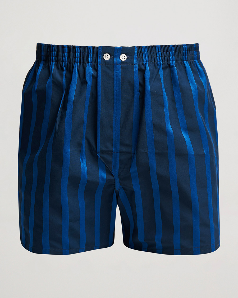 Herr | Underkläder | Derek Rose | Classic Fit Striped Boxer Shorts Navy