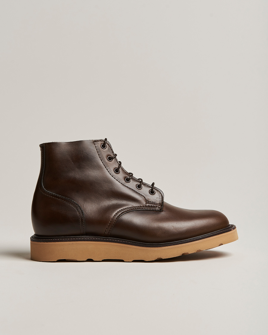 Herr | Sanders Harrison Unlined Derby Boot Brown Calf | Sanders | Harrison Unlined Derby Boot Brown Calf