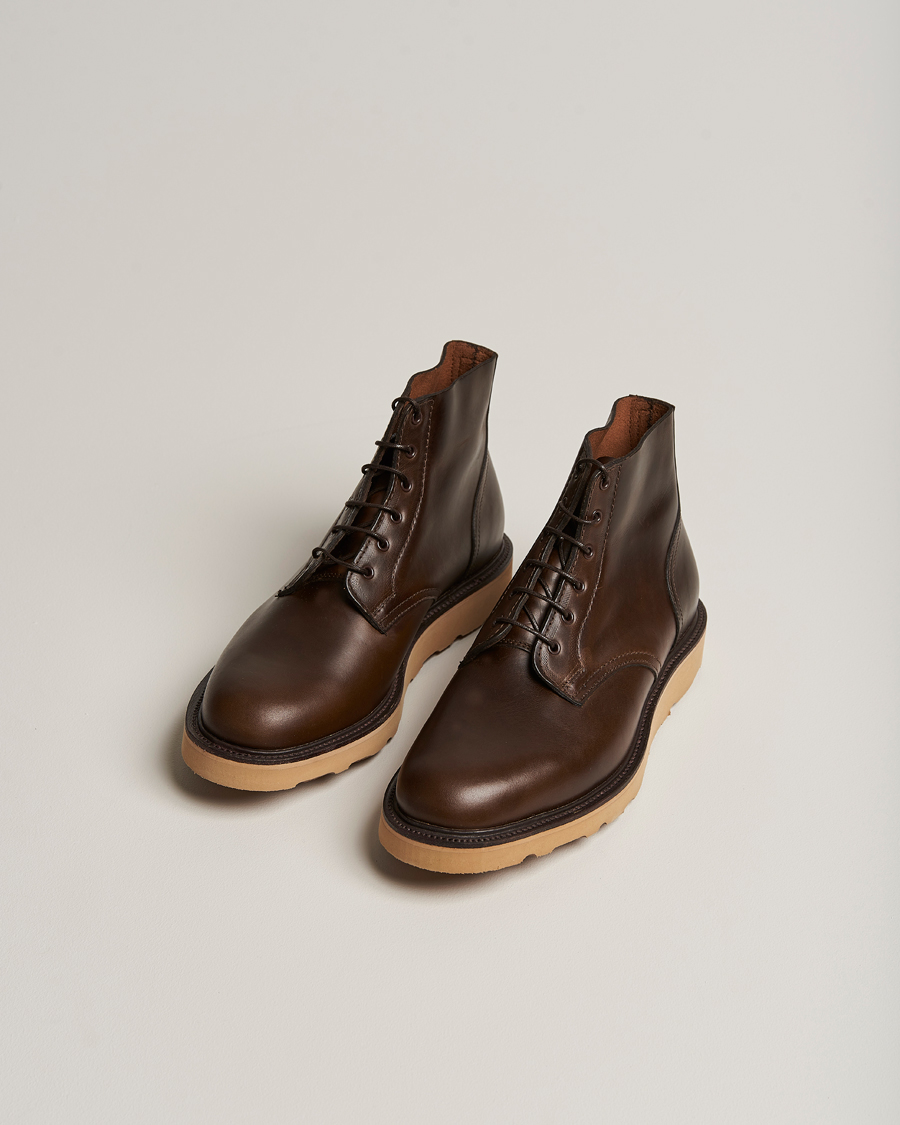 Herr | Sanders Harrison Unlined Derby Boot Brown Calf | Sanders | Harrison Unlined Derby Boot Brown Calf