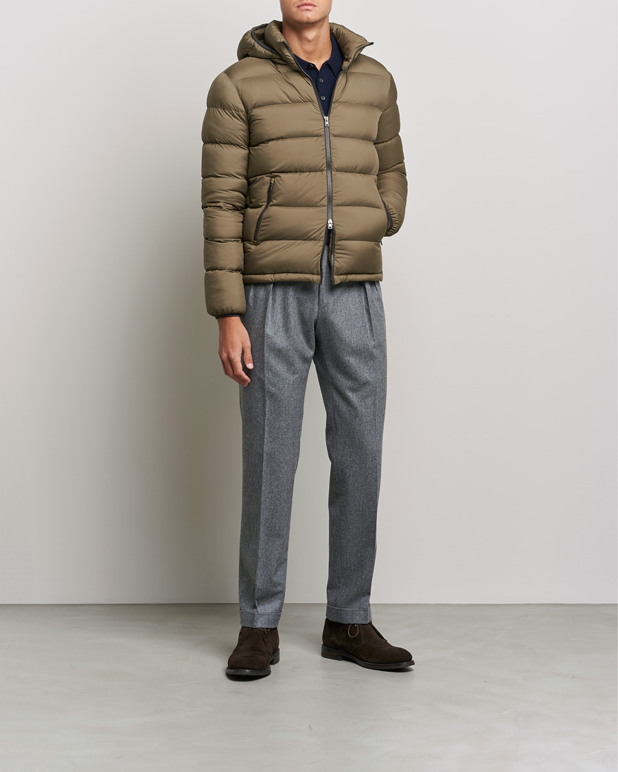 Herr | Jackor | Herno | Matt Nylon Down Jacket Military Green