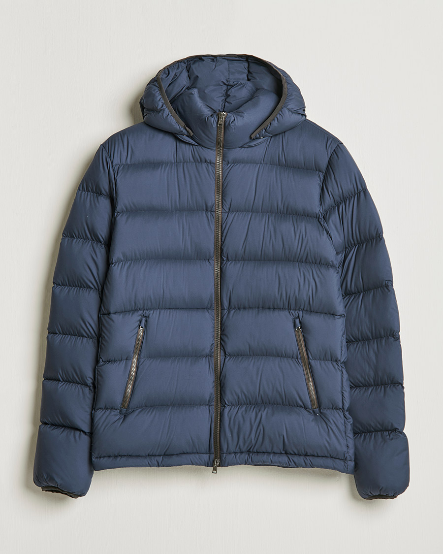 Herr | Jackor | Herno | Matt Nylon Down Jacket Navy