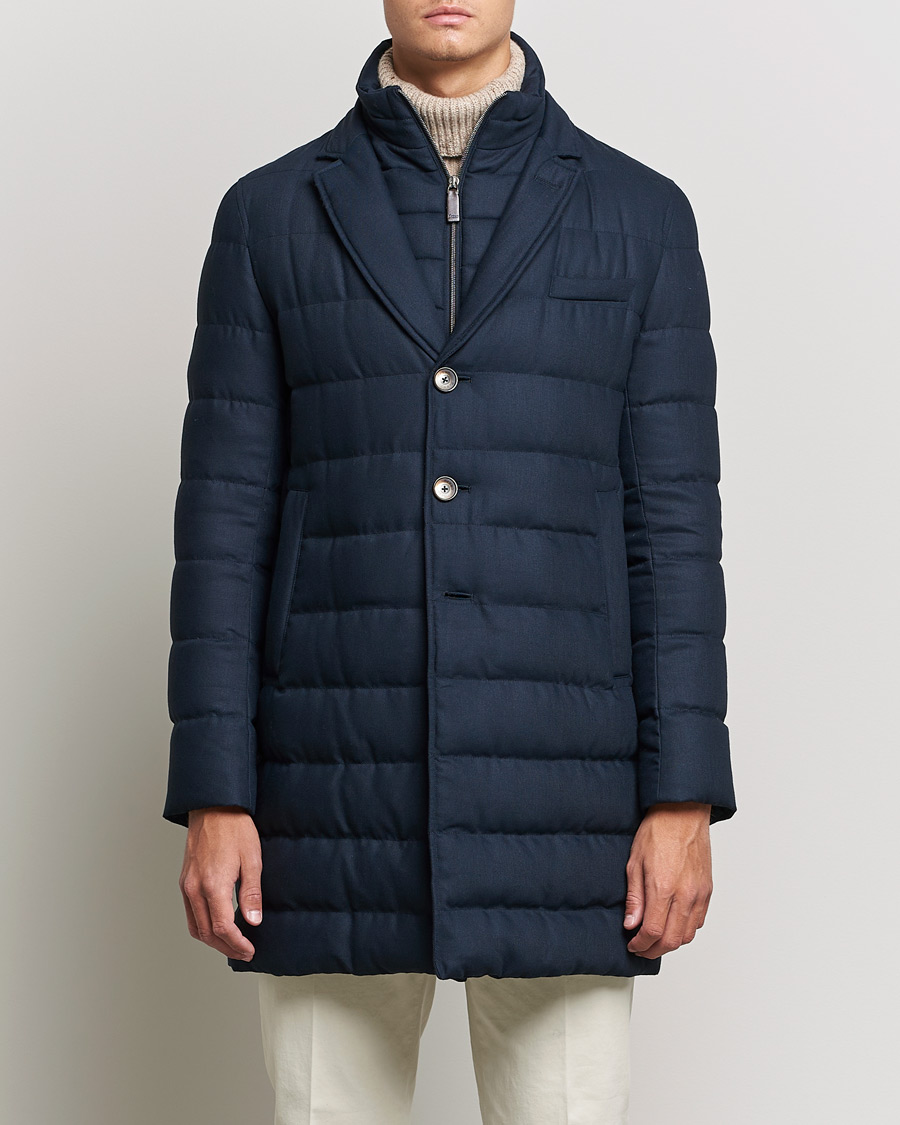 Herr | Herno | Herno | Flannel Down Coat Navy