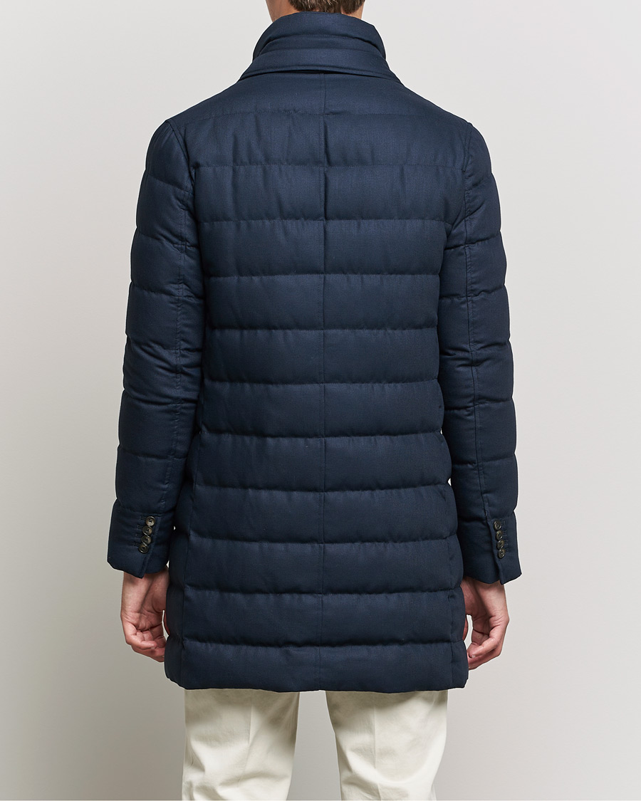 Herr | Jackor | Herno | Flannel Down Coat Navy