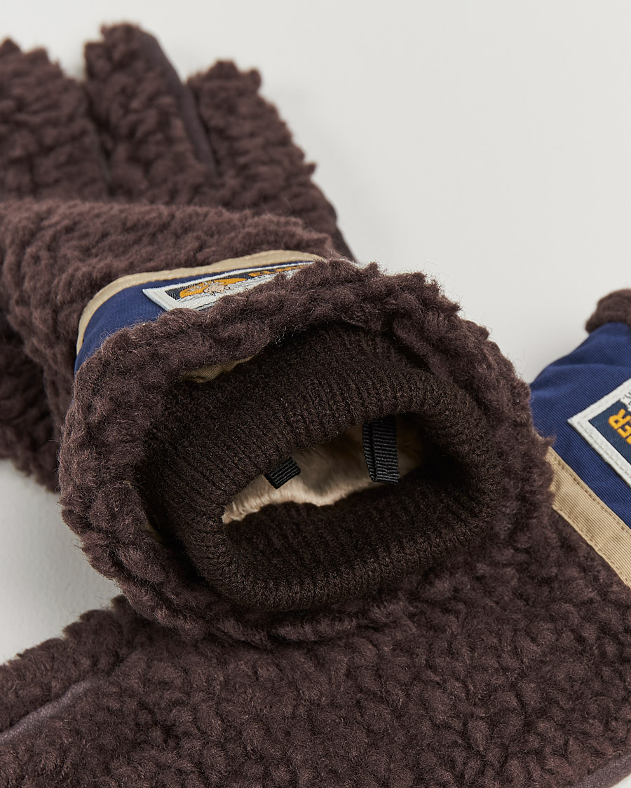 Herr | | Elmer by Swany | Sota Wool Teddy Gloves Brown