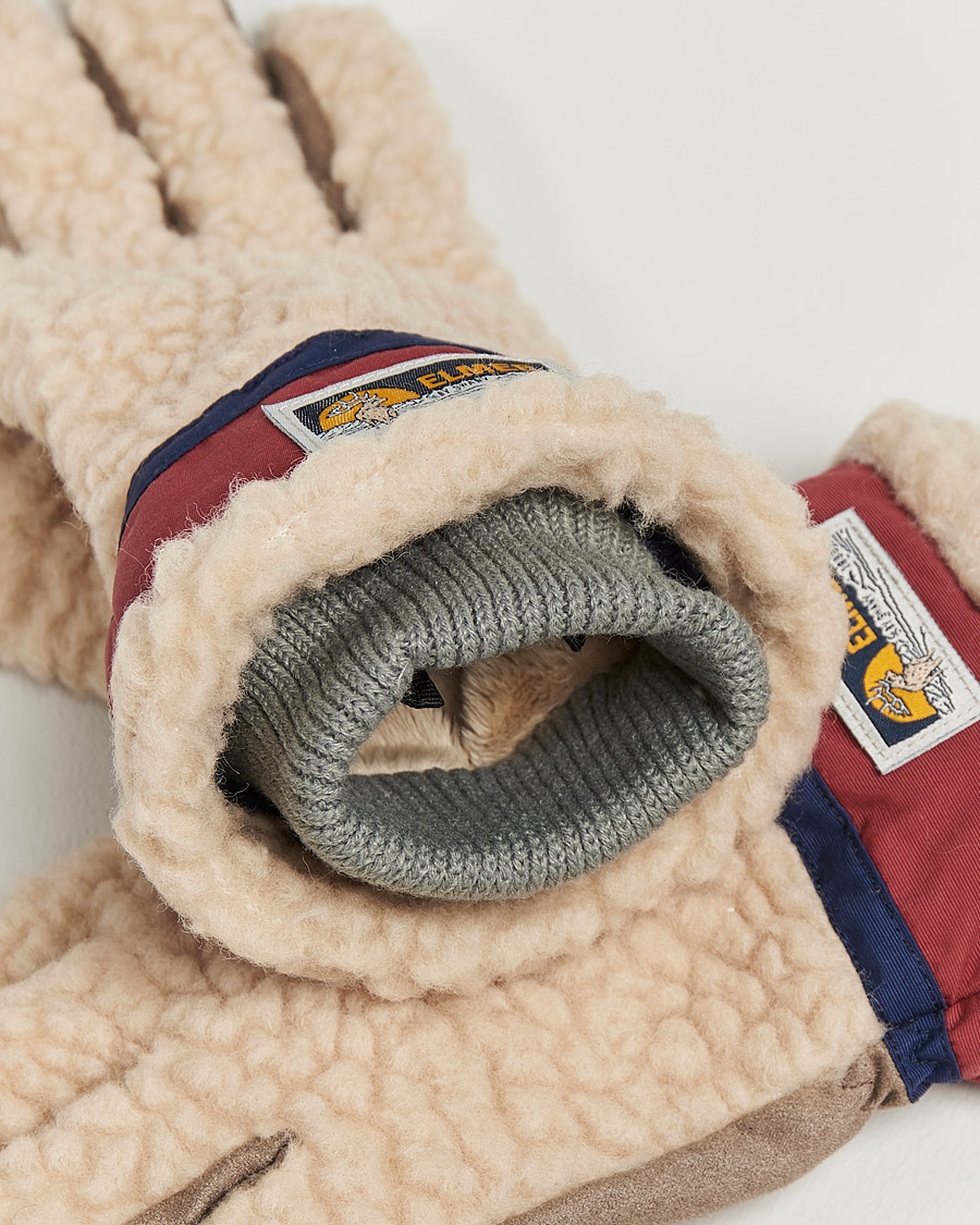 Herr | Elmer by Swany Sota Wool Teddy Gloves Beige/Wine | Elmer by Swany | Sota Wool Teddy Gloves Beige/Wine