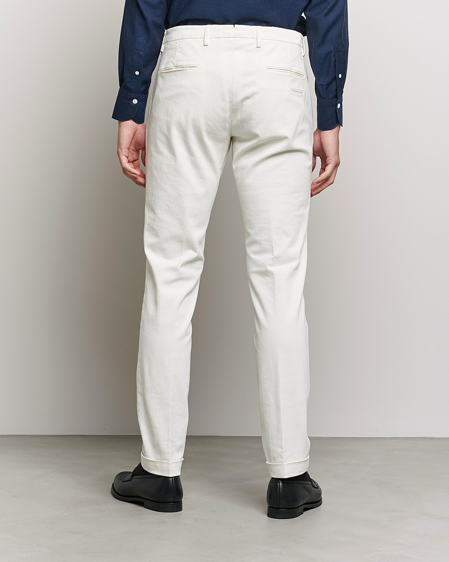 Herr | Byxor | Briglia 1949 | Slim Fit Cotton Stretch Chino Off White
