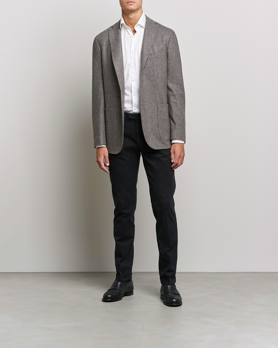 Herr | Byxor | Briglia 1949 | Slim Fit Cotton Stretch Chino Black
