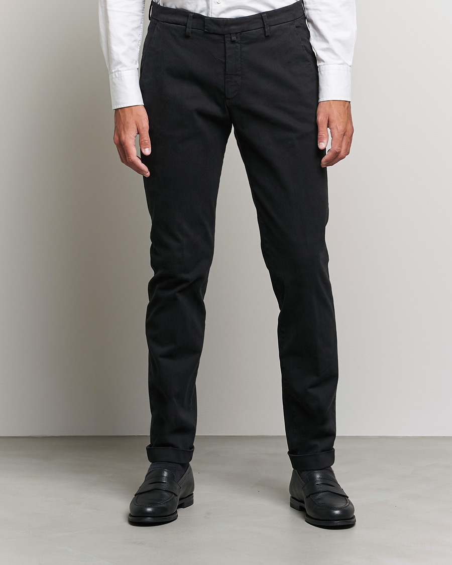 Herr | Byxor | Briglia 1949 | Slim Fit Cotton Stretch Chino Black