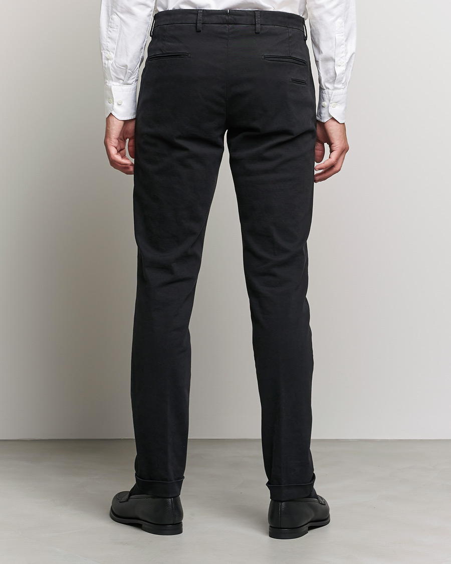 Herr | Byxor | Briglia 1949 | Slim Fit Cotton Stretch Chino Black