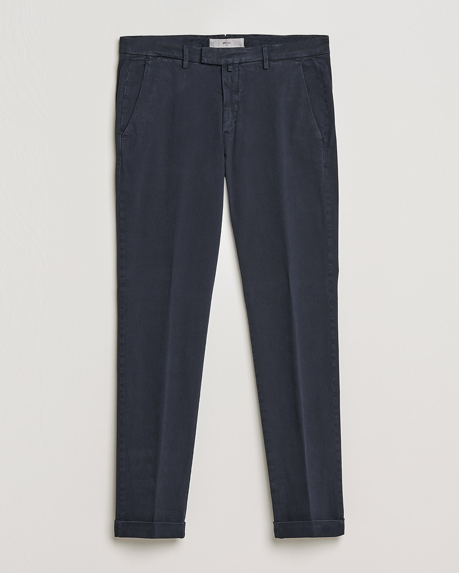 Herr | Byxor | Briglia 1949 | Slim Fit Cotton Stretch Chino Navy