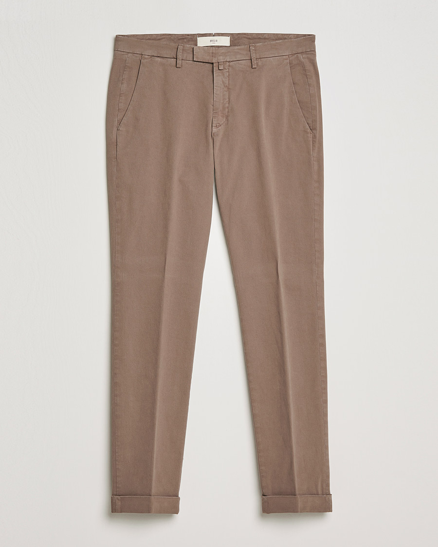 Herr | Byxor | Briglia 1949 | Slim Fit Cotton Stretch Chino Taupe