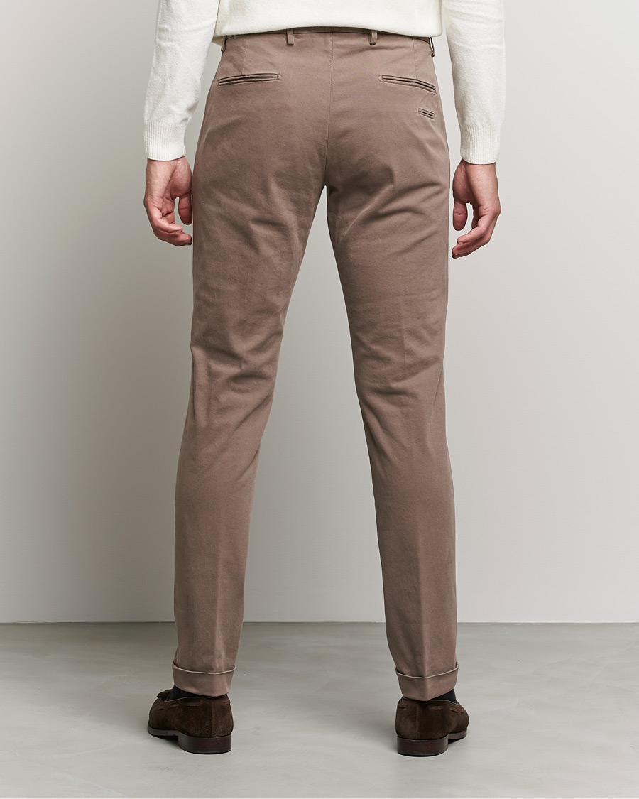 Herr | Byxor | Briglia 1949 | Slim Fit Cotton Stretch Chino Taupe