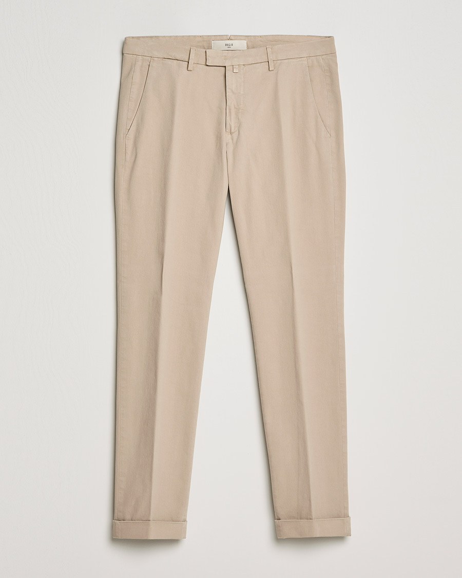 Herr | Byxor | Briglia 1949 | Slim Fit Cotton Stretch Chino Beige