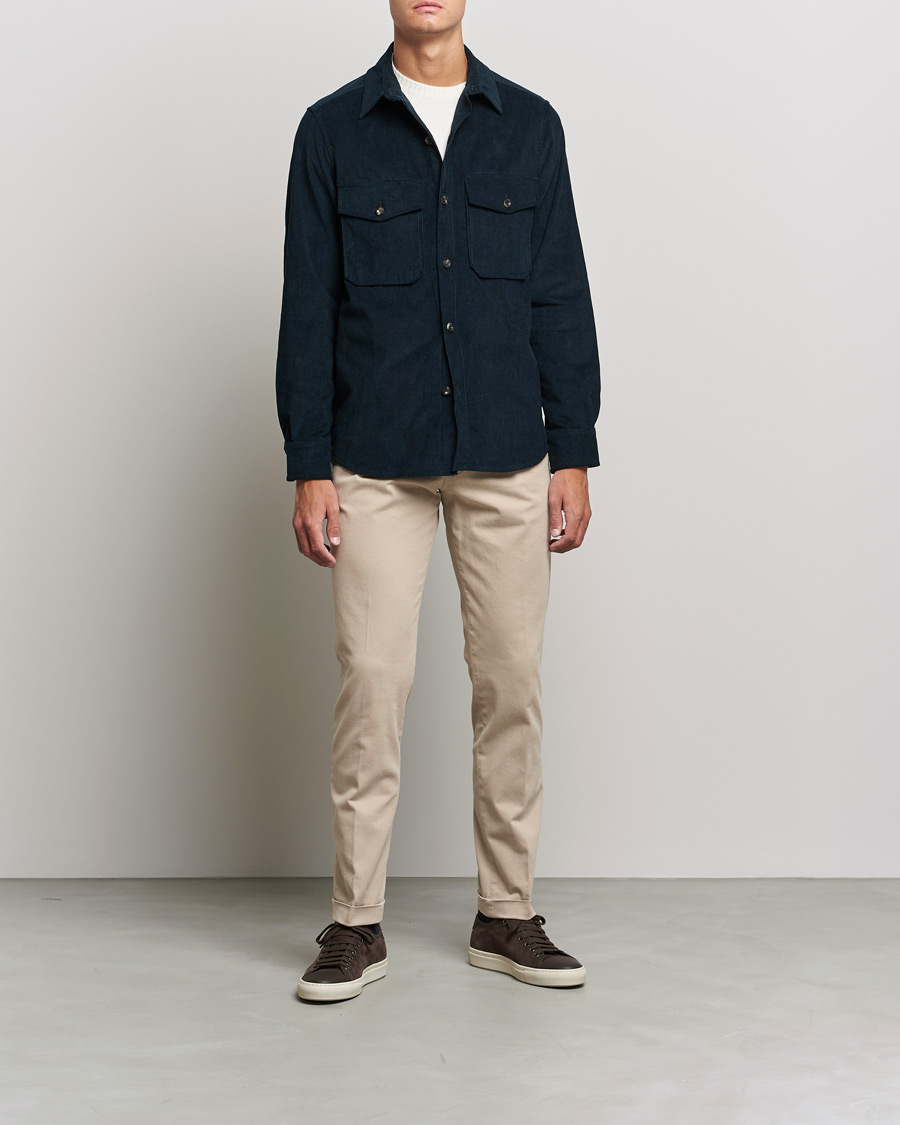 Herr | Byxor | Briglia 1949 | Slim Fit Cotton Stretch Chino Beige
