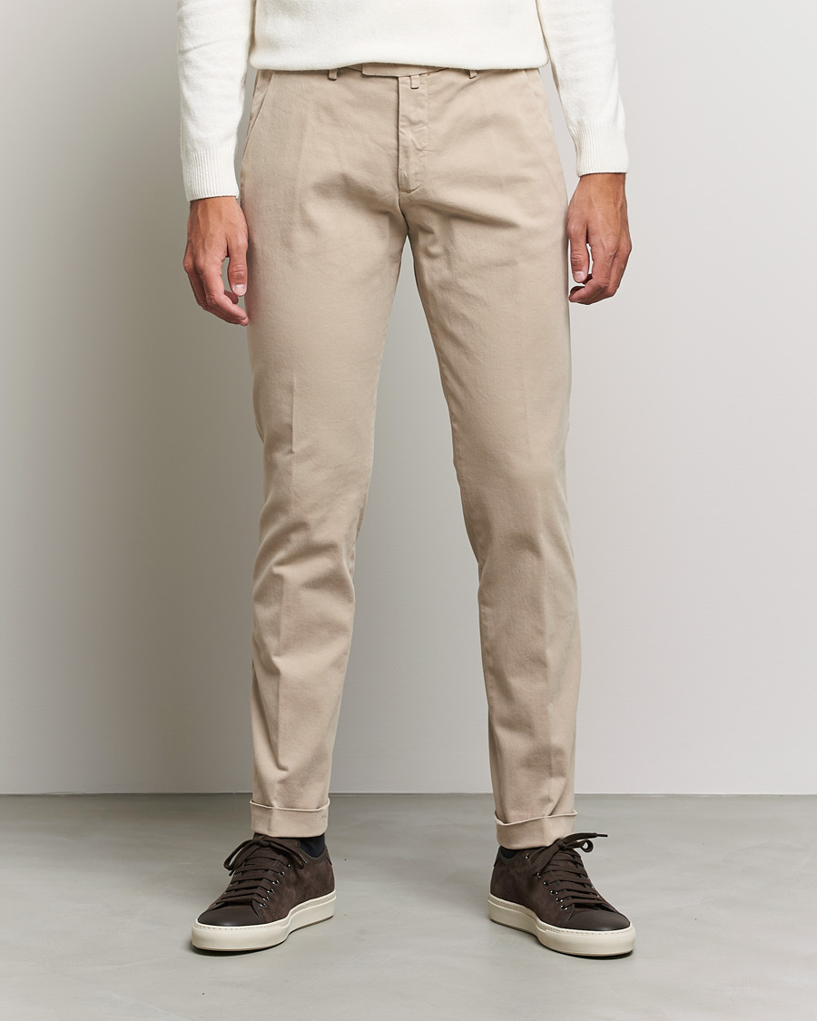 Herr | Byxor | Briglia 1949 | Slim Fit Cotton Stretch Chino Beige