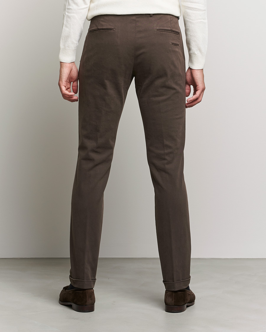 Herr | Byxor | Briglia 1949 | Slim Fit Cotton Stretch Chino Coffe Brown