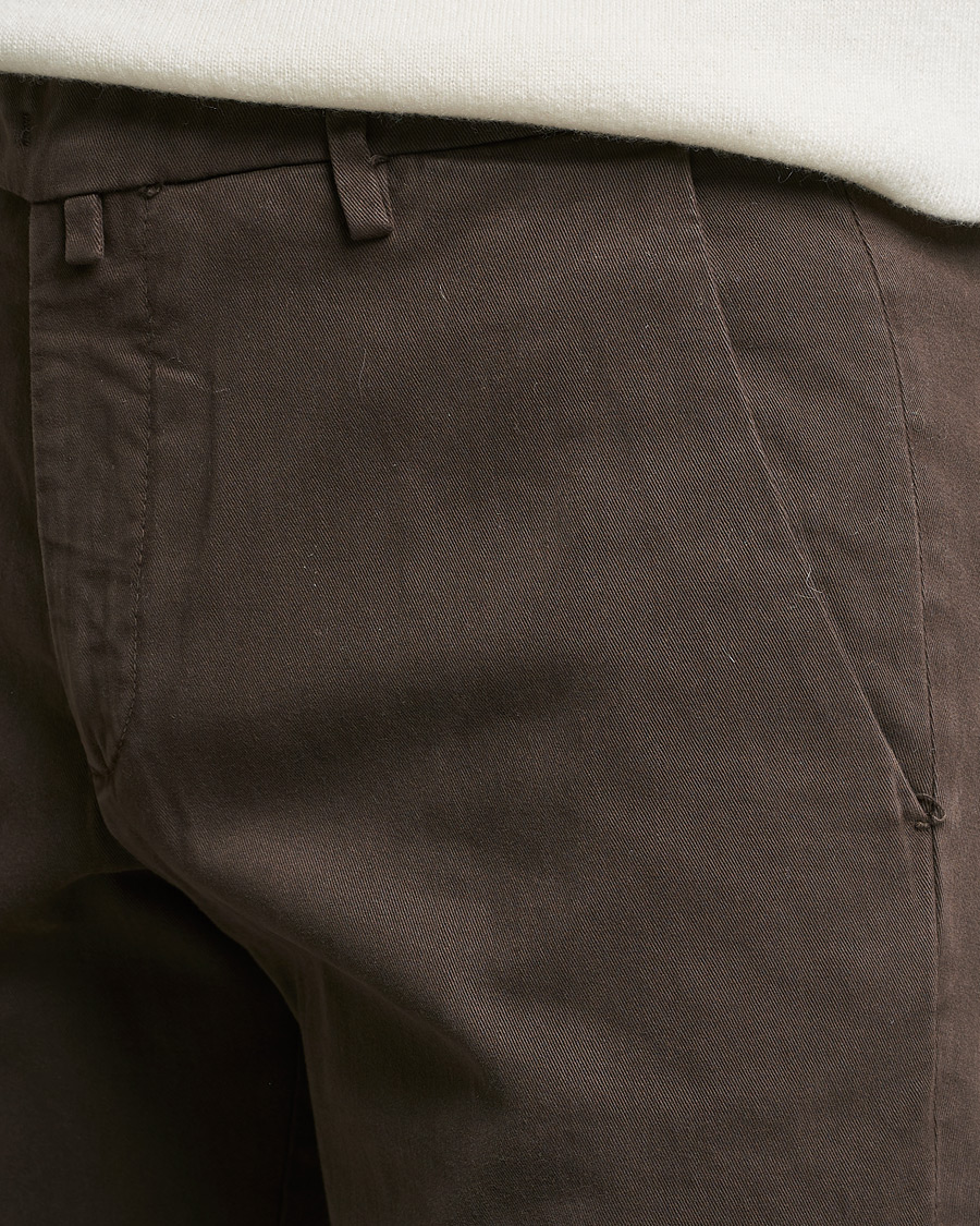 Herr | Byxor | Briglia 1949 | Slim Fit Cotton Stretch Chino Coffe Brown