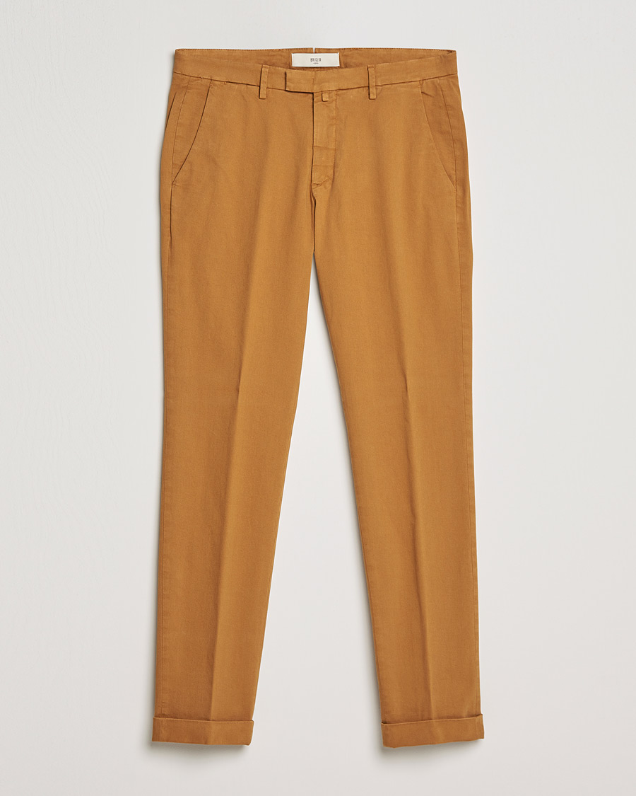 Herr | Byxor | Briglia 1949 | Slim Fit Cotton Stretch Chino Golden Brown